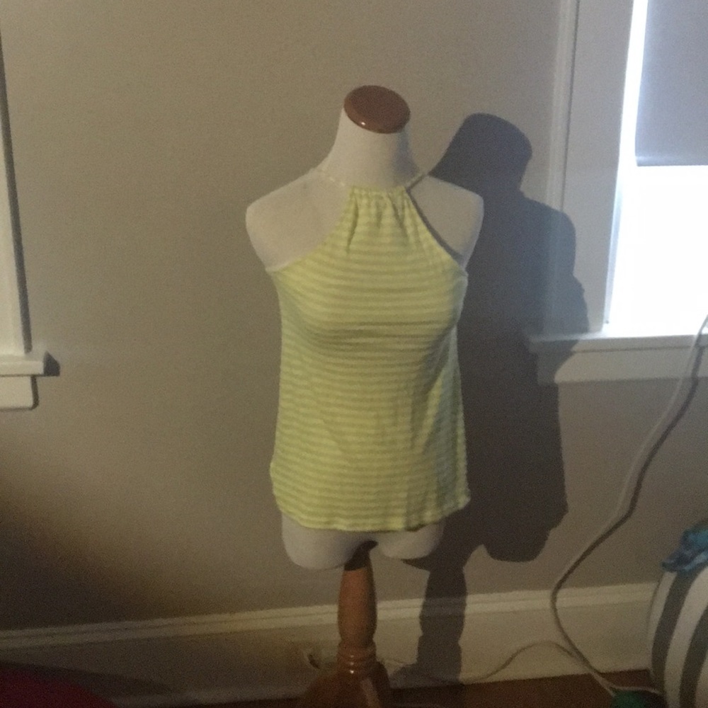 A yellow and white shirt